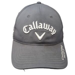 Callaway Dark Gray Cap Hat White Embroidery Chrome Soft Apex Epic Golf Hat NWOT